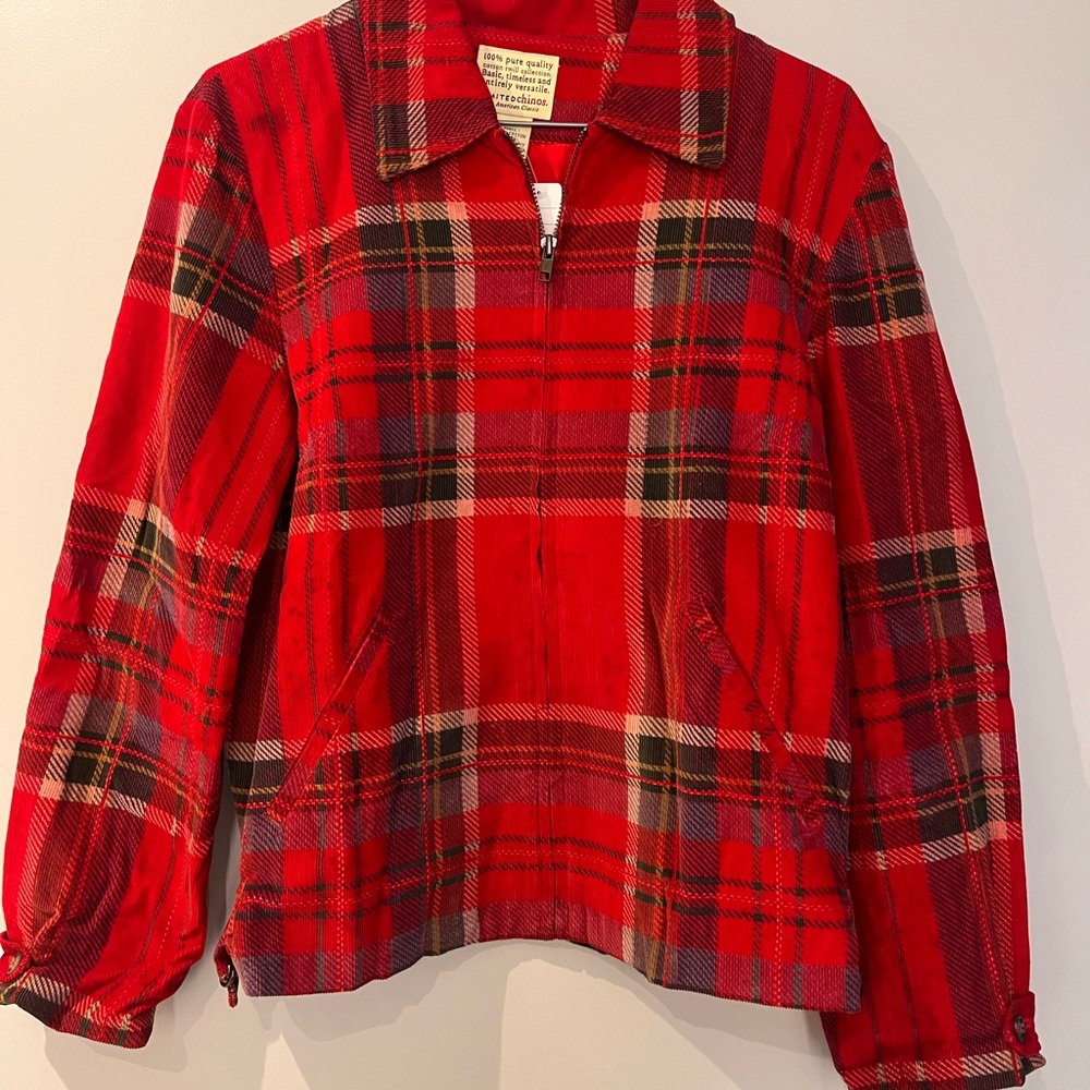 Red Plaid Cotton Jacket